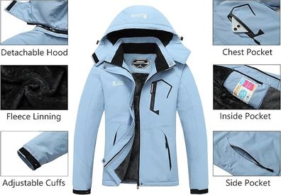 Moerdeng Women's Waterproof Ski Jacket / Winter Jacket