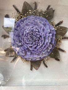 3D Lilac Flower In Box Frame
