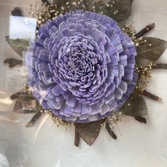 3D Lilac Flower In Box Frame
