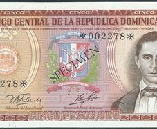 Dominicana | SPECIMEN | 5 Pesos Oro | 1978 | P.118as | UNC