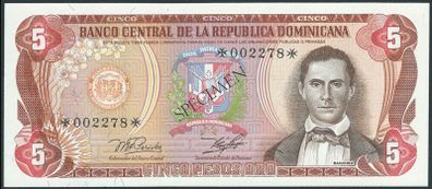 Dominicana | SPECIMEN | 5 Pesos Oro | 1978 | P.118as | UNC