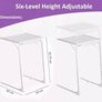 Portable Adjustable Folding Table, Lounge, Bedroom Furniture, Living, Tv, Multi Function Bedside Holder for Daily use Height Settings Gift Box Lightweight Camper Van Camping Top Image 5