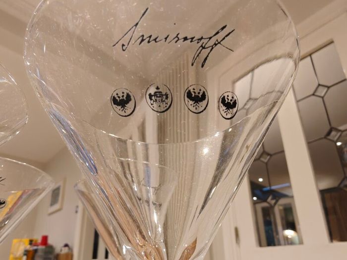 Smirnoff Cocktail / Martini Glasses x6