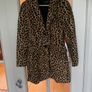 Mango leopard print faux fur coat size S Image 2