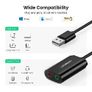 UGREEN 30724 USB 2.0 External Sound Adapter Black Image 2