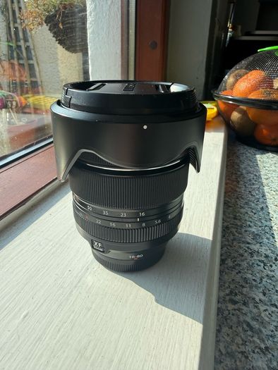 Fujifilm 16-80mm f/4 R OIS WR lens for Fuji X-mount cameras.