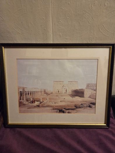 "Grand Approach to the Temple of Philae" framed print