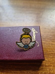 Vintage Little Blond Haired Angel Boy Pin