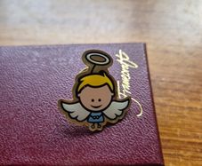 Vintage Little Blond Haired Angel Boy Pin