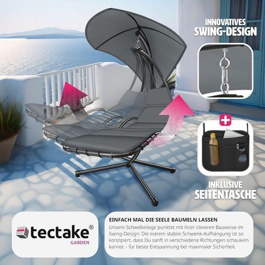 Indoor & Outdoor Hanging Lounger with Frame, Floating Lounger with Paraso
