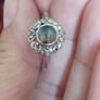 Sterling Silver Ring with Labradorite and Marcasite. Image 2
