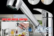 Brushed Nickel Kitchen Faucet Detachable Handheld Sprayer Single Hole Pull Out Spout Kitchen Sink Mixer Tap