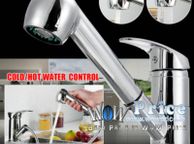 main image for ad Brushed Nickel Kitchen Faucet Detachable Handheld Sprayer Single Hole Pull Out Spout Kitchen Sink Mixer Tap