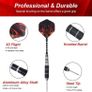 Steel Darts Set, Professional 23g Darts Tip with Non-Slip Stainless Steel Shaft, Poly Flights, PVC Shafts, Dart Sharpener, Rubber Rings, Flight Protecter, with Gift Box Image 5