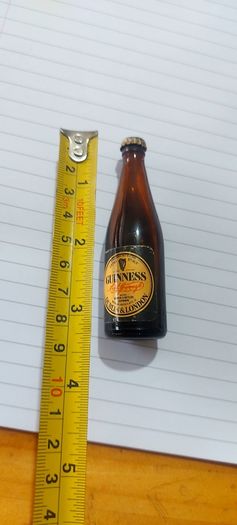 Vintage original Guinness miniature advertising bottle,with liquid inside some of of it must of evaporate,,hard to come by ,price includes free shipping within Ireland thank you, sold as seen, see pictures,,