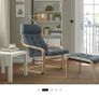 Poang Armchair with Footrest Image 4