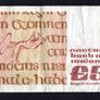 1989 Ireland IR5 Johannes Scotus Erigena Banknote Series B. Note issued 29/09/23. Serial number JJF65736 Image 2