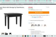 New Leather Piano Stool