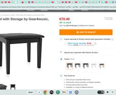 New Leather Piano Stool