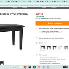 New Leather Piano Stool