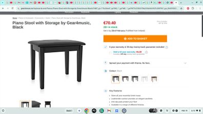 New Leather Piano Stool