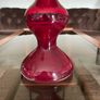 Uber Retro Mid Century Heavy Ruby Red Vase Image 6