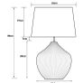 Cream scratch ceramic large table lamp Image 2