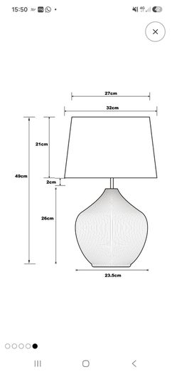 Cream scratch ceramic large table lamp