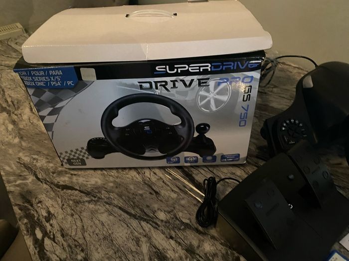 SuperDrive GS750 Racing Wheel + Pedals + Gear Shifter + Gran Turismo Sport