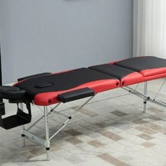 Portable Massage Table, with Carrying Case, Lightweight Couch Spa Beauty Bed with Adjustable Height, Aluminium Frame