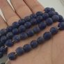 Antique African Style Cobalt Blue 9 -10mm Glass Beads Strands Image 2