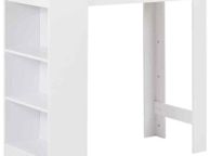 main image for ad Bar Table with Shelf White Coffee Dining - Free Delivery Nationwide