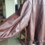oversized brown leather jacket vintage Image 10