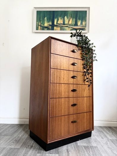 Vintage Retro Mid Century Teak Greaves & Thomas Chest of Drawers