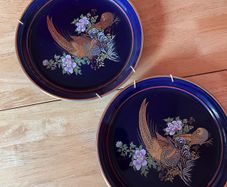 2x Vintage Arklow Pottery Oriental Paradise Decorative Plates