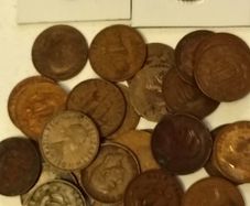 Twentyeight English Half Penny Coins 1907 to 1967