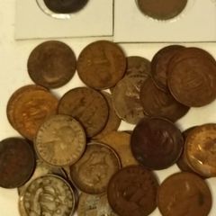 Twentyeight English Half Penny Coins 1907 to 1967