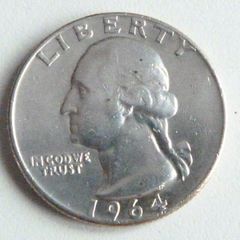 1964 silver quarter