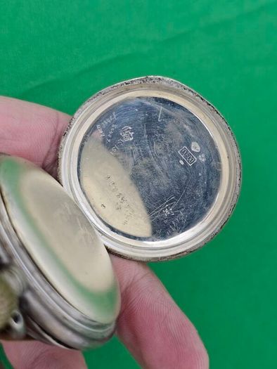 Antique Silver Late 1800s Swiss Made Pocket watch Working