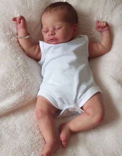 Reborn Baby Dolls That Look Real 21 Inch Sleeping Newborn Baby Boy Soft Silicone Vinyl Lifelike Baby Dolls with Pacifier+Bottle (FREE POSTAGE)