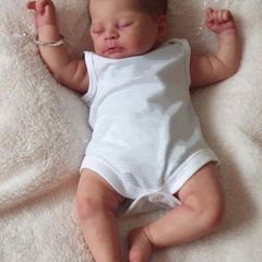 Reborn Baby Dolls That Look Real 21 Inch Sleeping Newborn Baby Boy Soft Silicone Vinyl Lifelike Baby Dolls with Pacifier+Bottle (FREE POSTAGE)