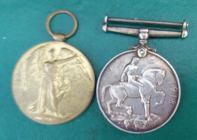 Ww1 1914 Pair Royal Irish Fusiliers War & Victory Medals