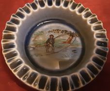 irish pottery fisherman ashtray