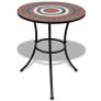 3 Piece Bistro Set Ceramic Tile Terracotta and White Image 4