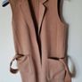 Michael kors belted sleeveless waistcoat Size medium tan wool In excellent condition Image 9