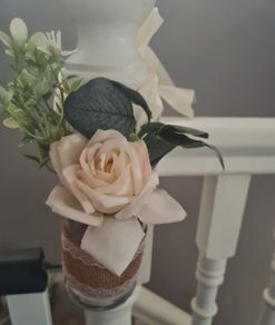 Glass Jar Wedding Pew Ends