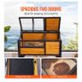 Tortoise Habitat, Wooden Tortoise House Indoor & Outdoor, Tortoise Enclosure with Light Stand, Reptile Enclosure Small Animal Cage with Stand Legs for Gecko, Lizard, Snake Image 4