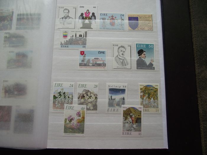 A New Stock Book With Collection Of Mint Irish Stamps