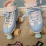 As new Rio roller skates Size 6 and wrist guards Image 2