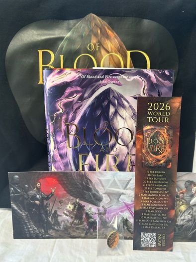 Ryan Cahill SIGNED Of Blood and Fire 1st Edition Bound & The Broken Tour Bundle